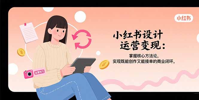 小红书设计运营变现：掌握核心方法论，实现既能创作又能接单的商业闭环-聚星轻创-轻创终点站