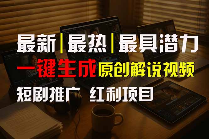 短剧推广新思路，AI一键生成原创解说视频，10分钟产出100条，30天赚了5.5w-聚星轻创-轻创终点站