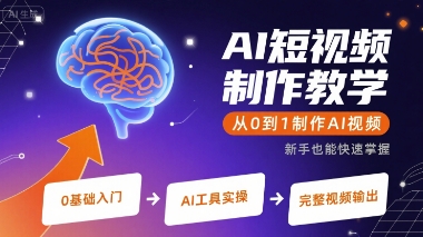AI短视频制作教学，从0到1制作AI视频-聚星轻创-轻创终点站