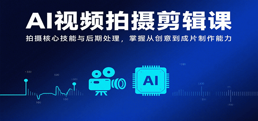 AI视频拍摄剪辑课，拍摄核心技能与后期处理，掌握从创意到成片制作能力-聚星轻创-轻创终点站