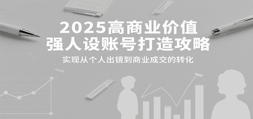 2025高商业价值强人设账号打造攻略，实现从个人出镜到商业成交的转化-聚星轻创-轻创终点站