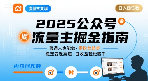 公众号流量主变现项目2025，普通人也能通过这个项目日入四位数-聚星轻创-轻创终点站
