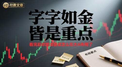 付费文章：字字如金 皆是重点， 看完后 你就清楚该怎么在大A布局了-聚星轻创-轻创终点站