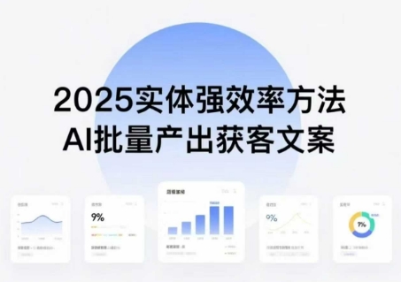 实体强效率方法：AI批量产出获客文案，2025年普通人拥抱AI，实现实体创收-北辰工作室
