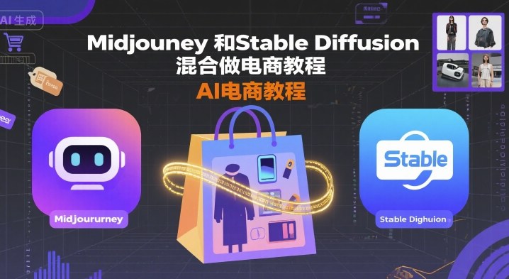 Midjourney和Stable Diffusion混合做电商教程-ai电商教程-北辰工作室